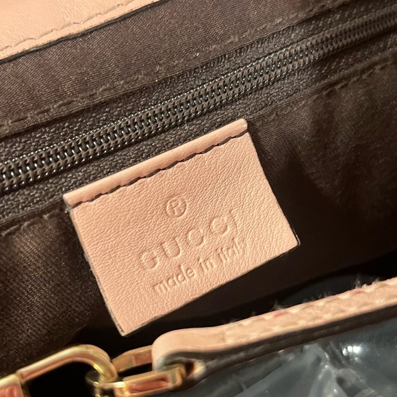 ๐ Gucci PYTHON ๐ EUC pink/tan/brown large bag with silver hardware. STUNNING. - Picture 10 of 16